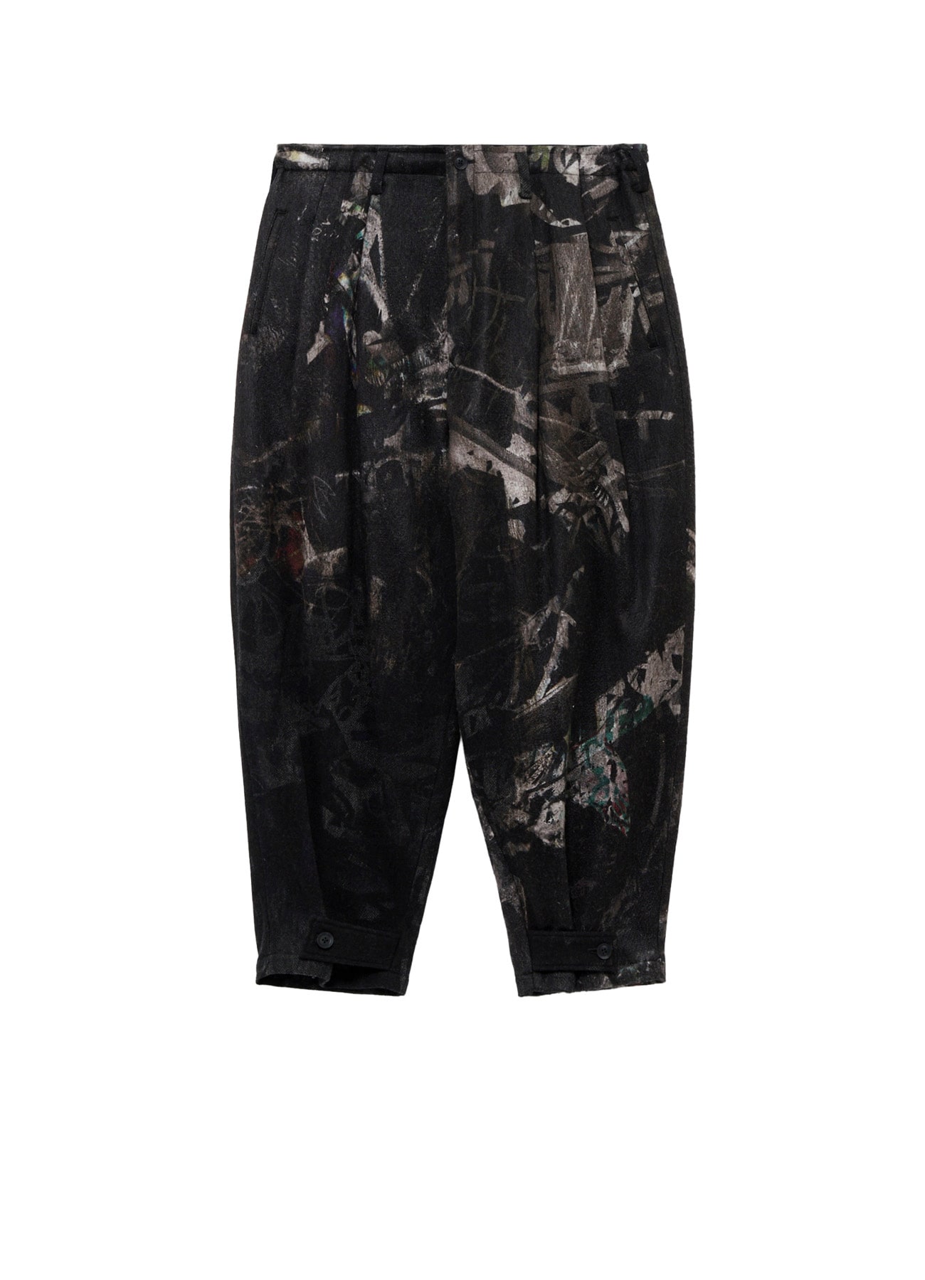 <PIECE UNIQUE>G HERRINGBONE PRINT PANTS