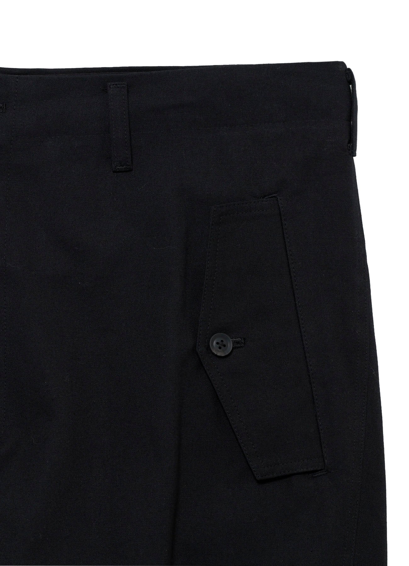 <PIECE UNIQUE>C/CANVAS HEM SLIT BUTTON PANTS