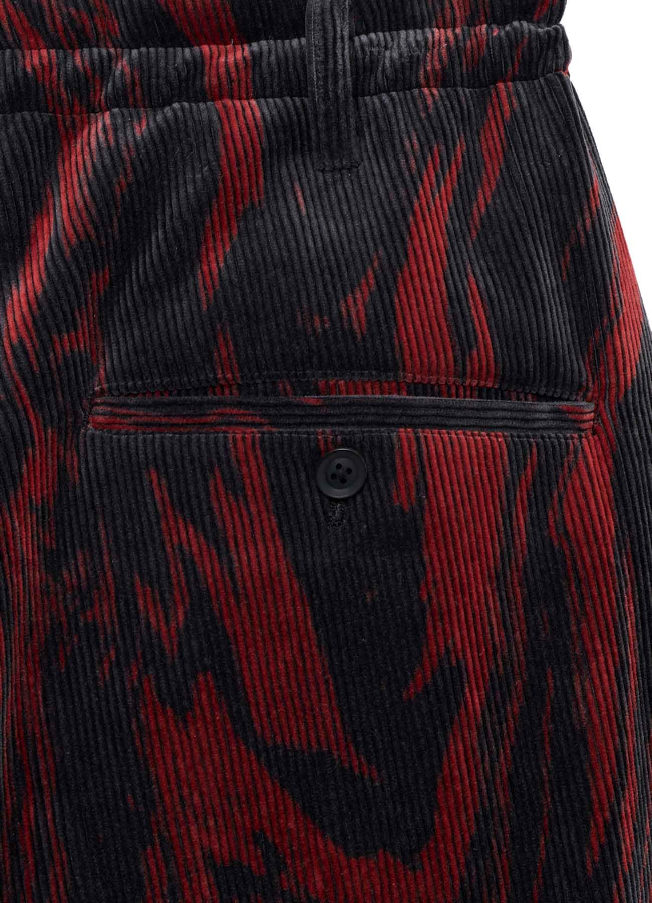 <PIECE UNIQUE>C/RY CORDUROY INK MARBLING DYED LACE UP PANTS