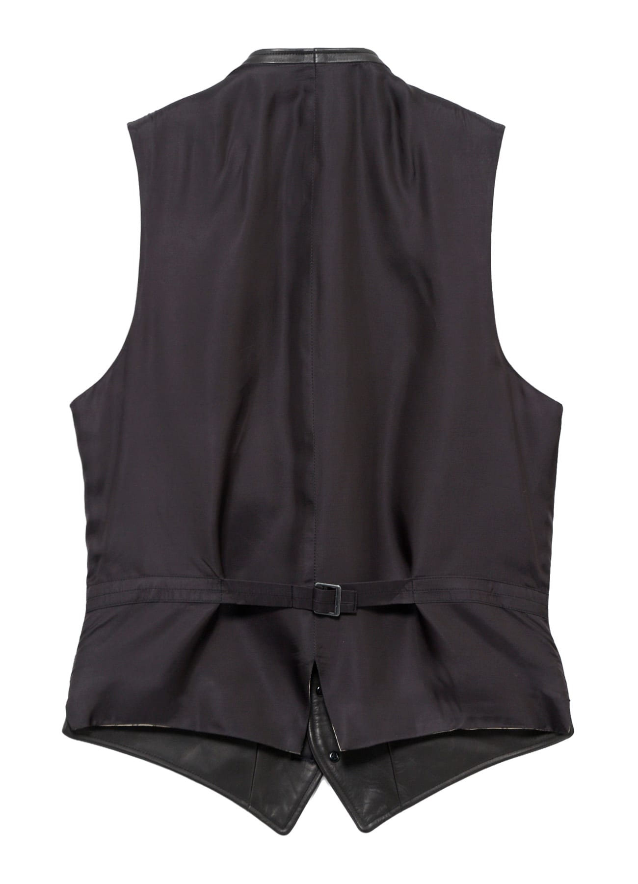 <PIECE UNIQUE>SOFT COW GREY 6B LEATHER VEST