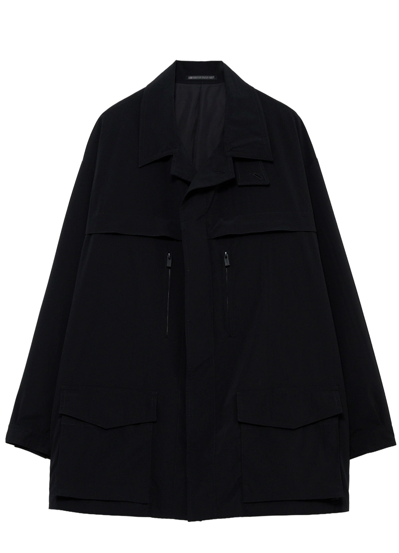 <PIECE UNIQUE>PE TAFFETA YOKE CHIN TAB BLOUSON