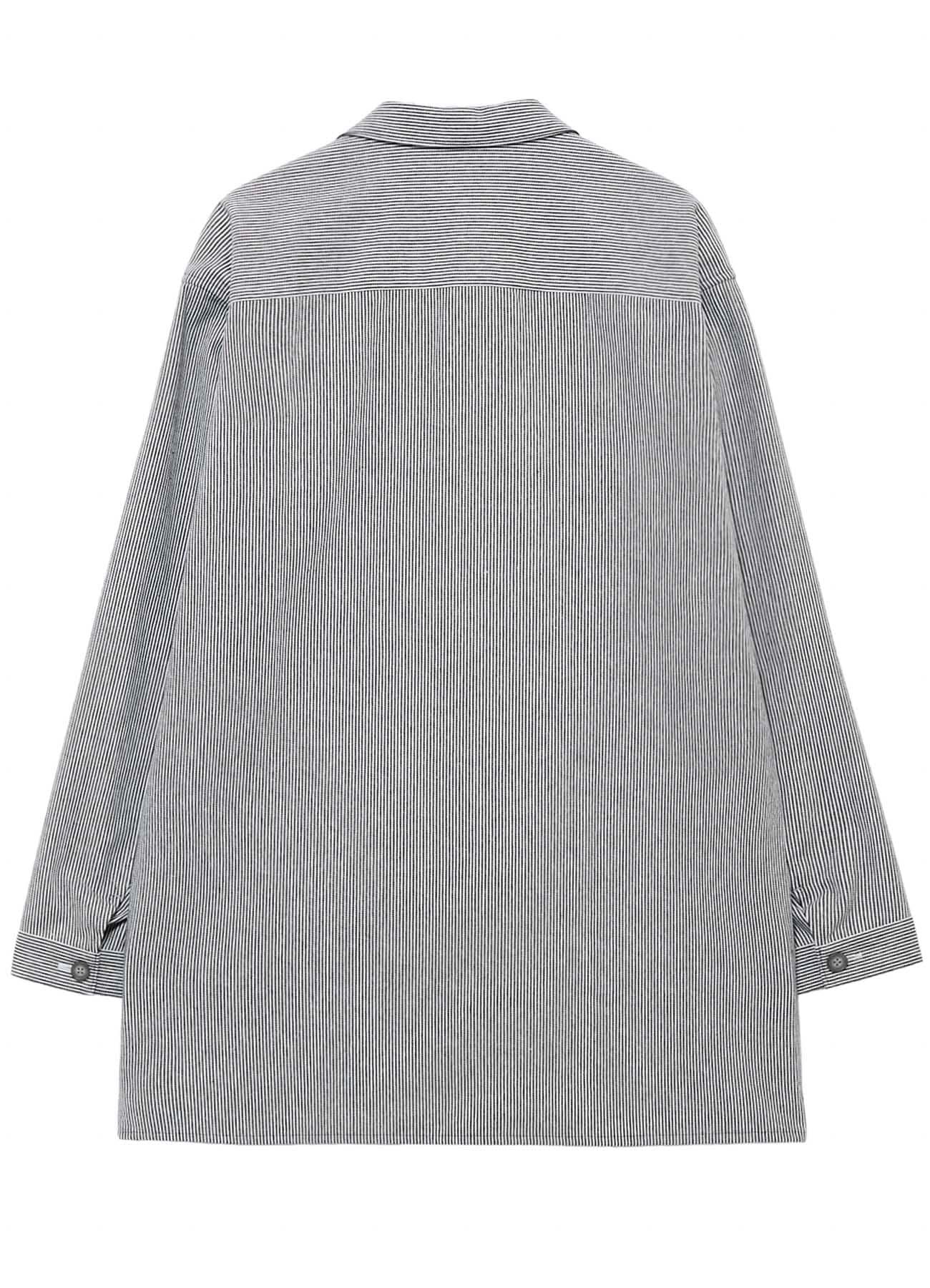 <PIECE UNIQUE>10S YARN DYED HICKORY OPEN SHIRT BLOUSON