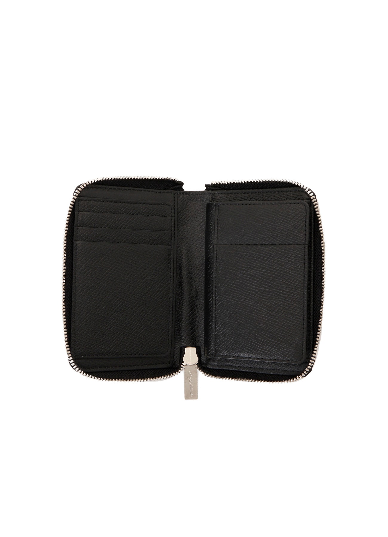 UNFINISHED LEATHER COMPACT ZIP WALLET