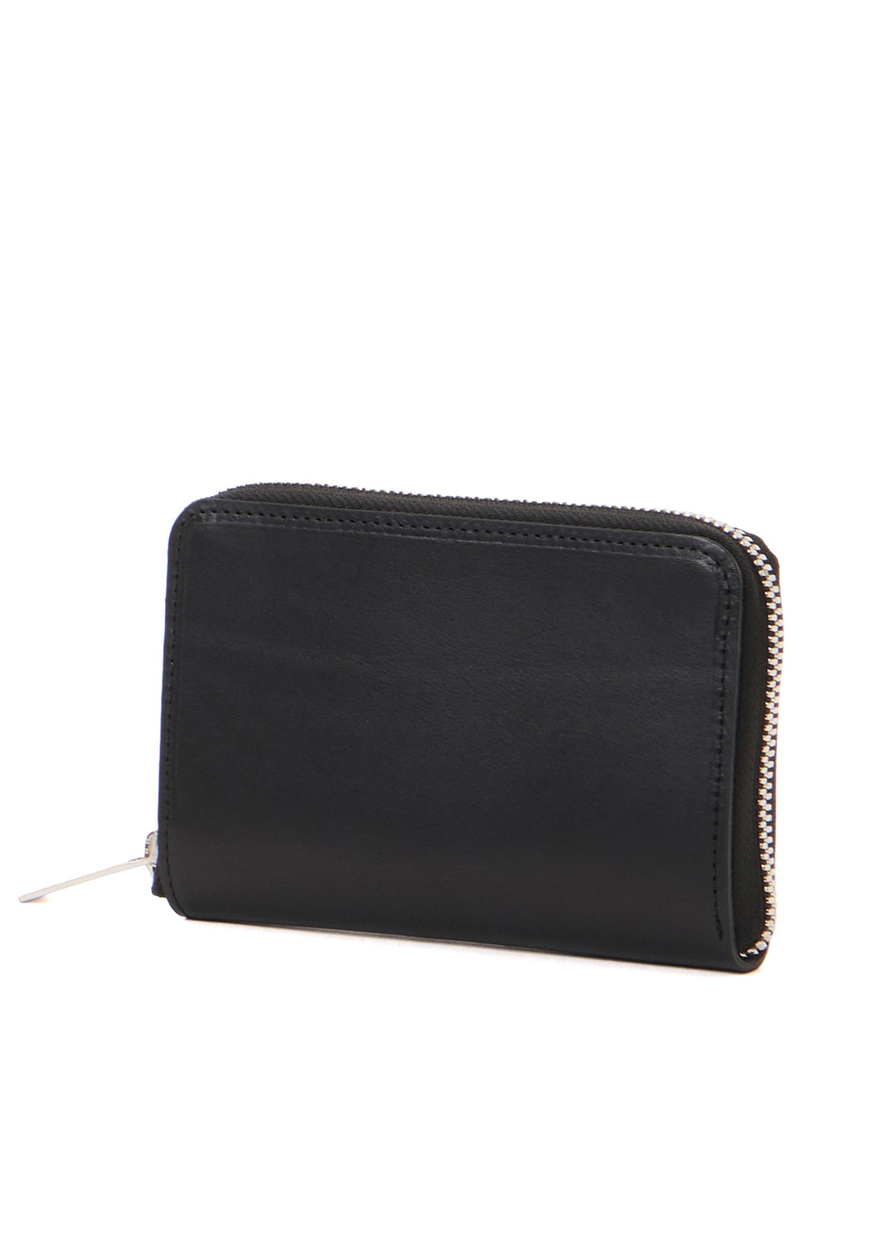 UNFINISHED LEATHER COMPACT ZIP WALLET