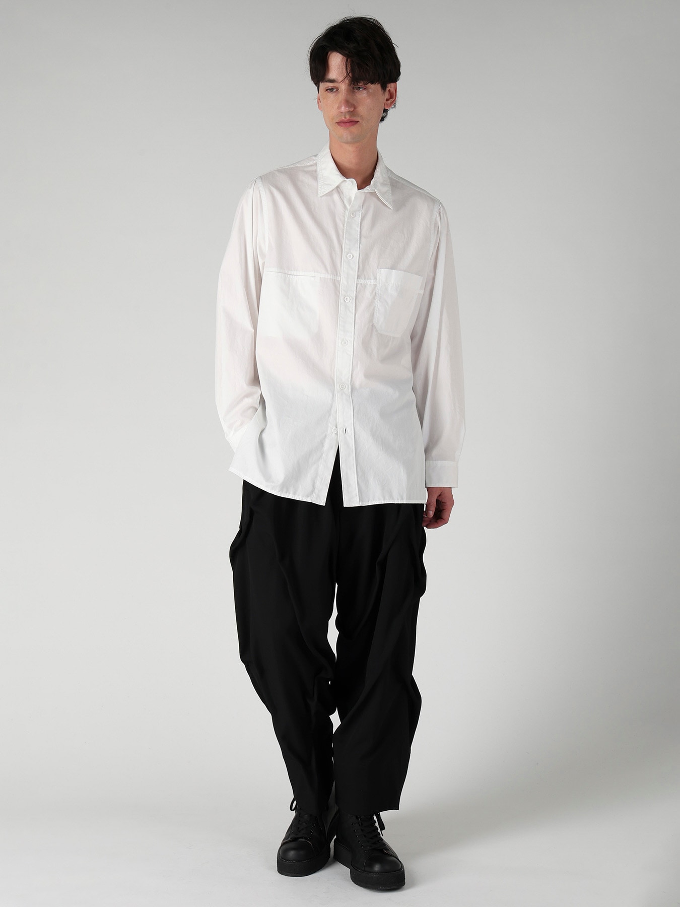 CHAIN STITCH BROAD DOUBLE COLLAR BLOUSE