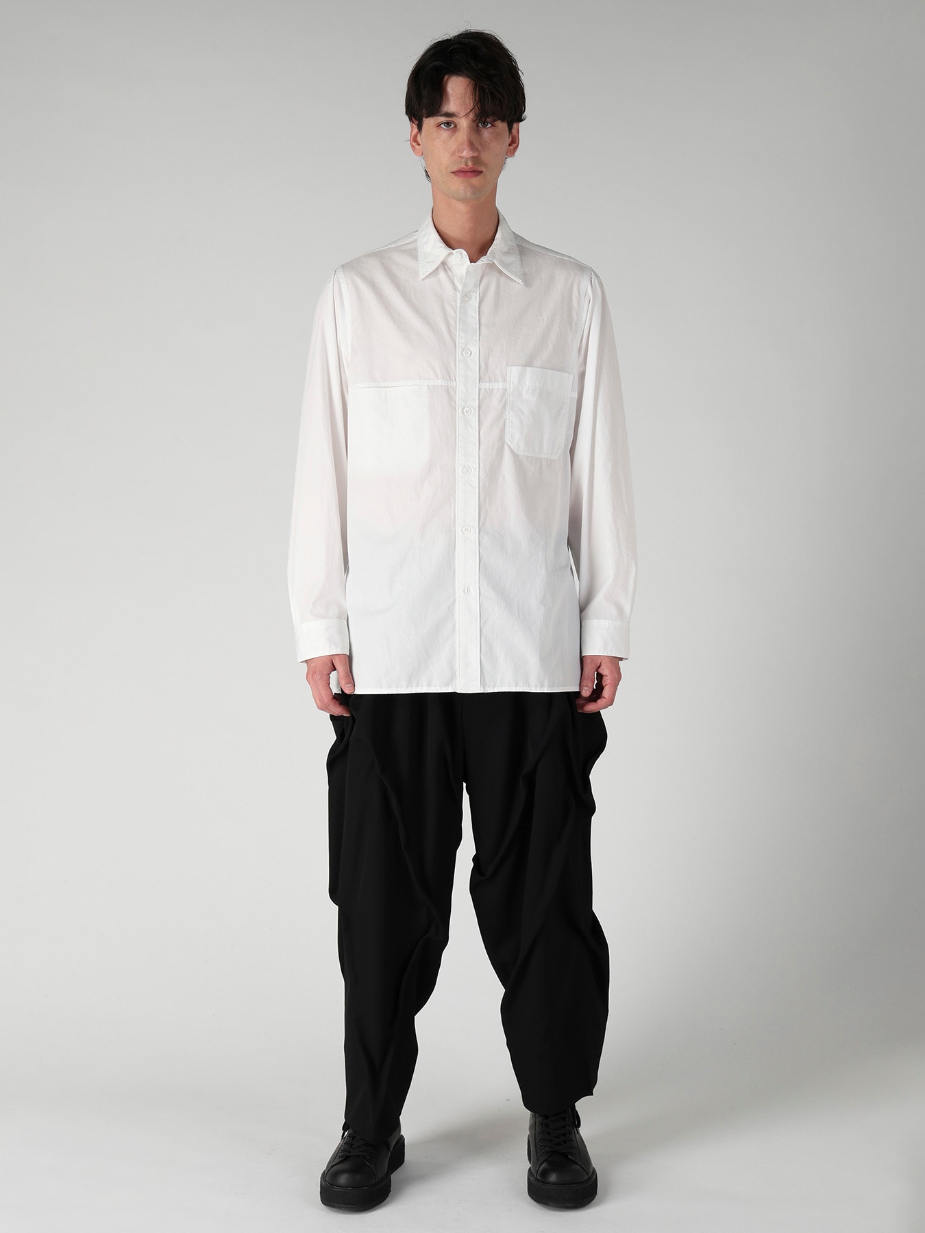 CHAIN STITCH BROAD DOUBLE COLLAR BLOUSE
