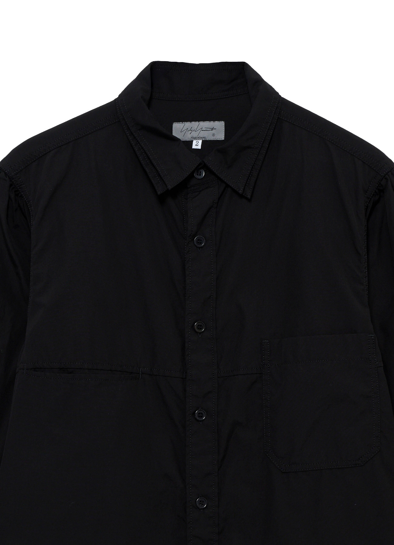 CHAIN STITCH BROAD DOUBLE COLLAR BLOUSE