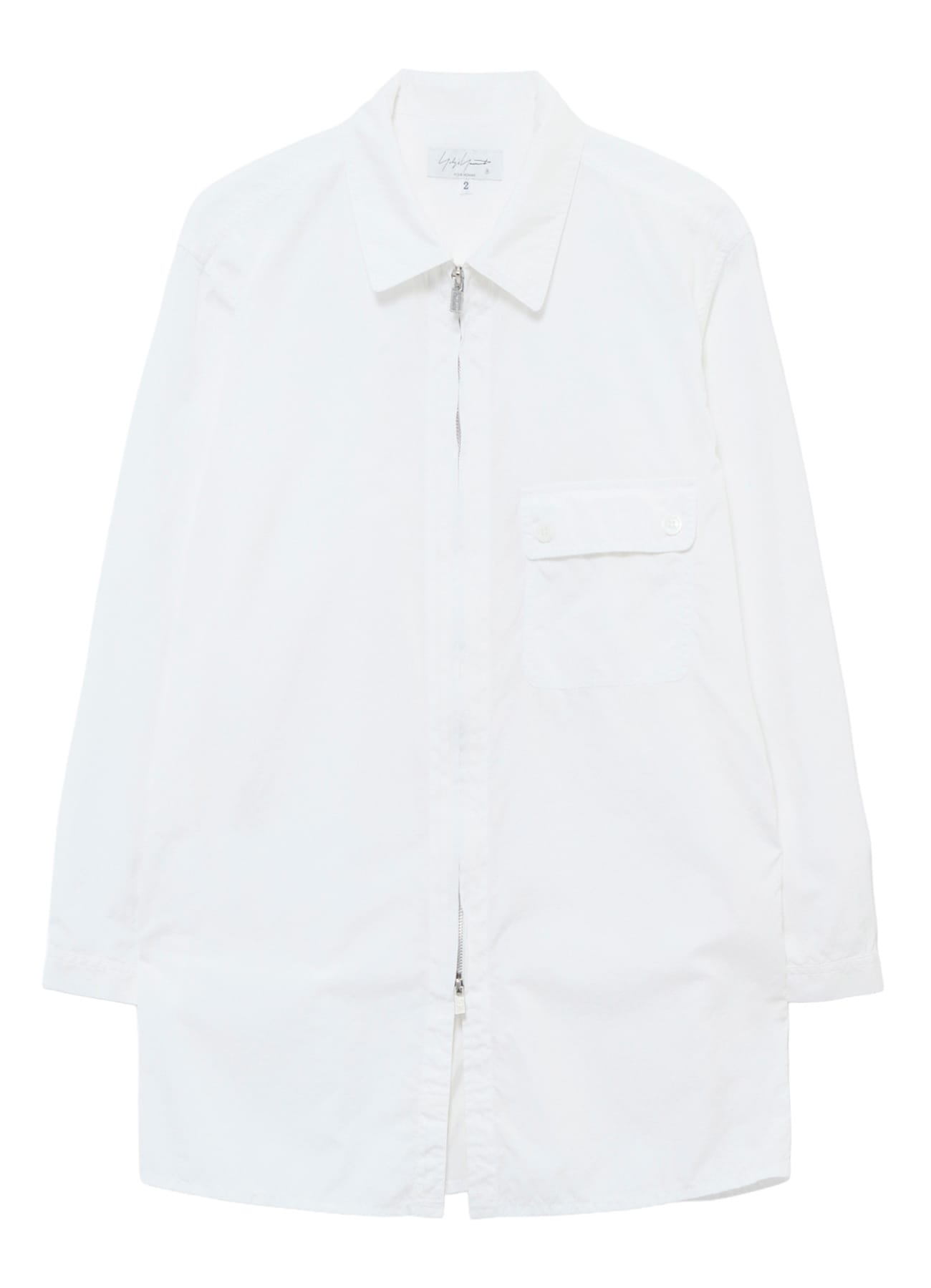 CHAIN STITCH BROAD ZIPPER OPEN BLOUSE