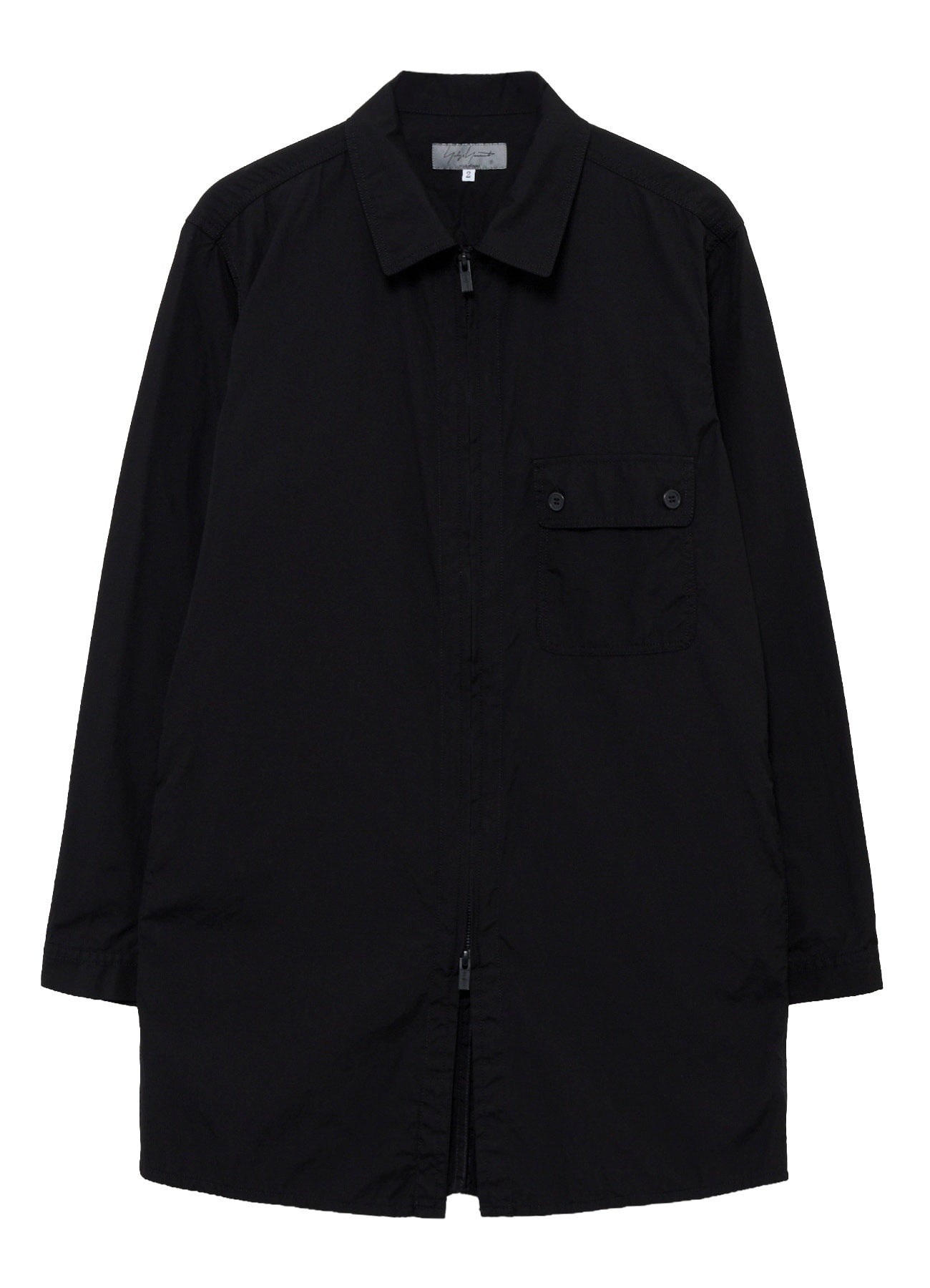 CHAIN STITCH BROAD ZIPPER OPEN BLOUSE