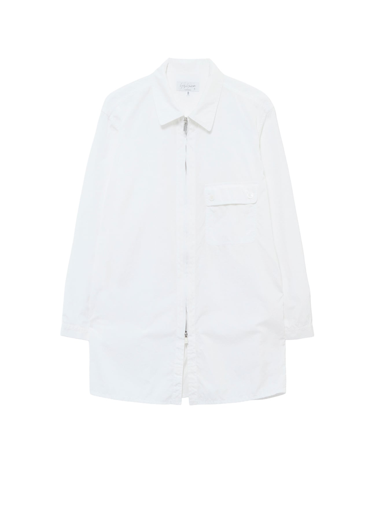 CHAIN STITCH BROAD ZIPPER OPEN BLOUSE