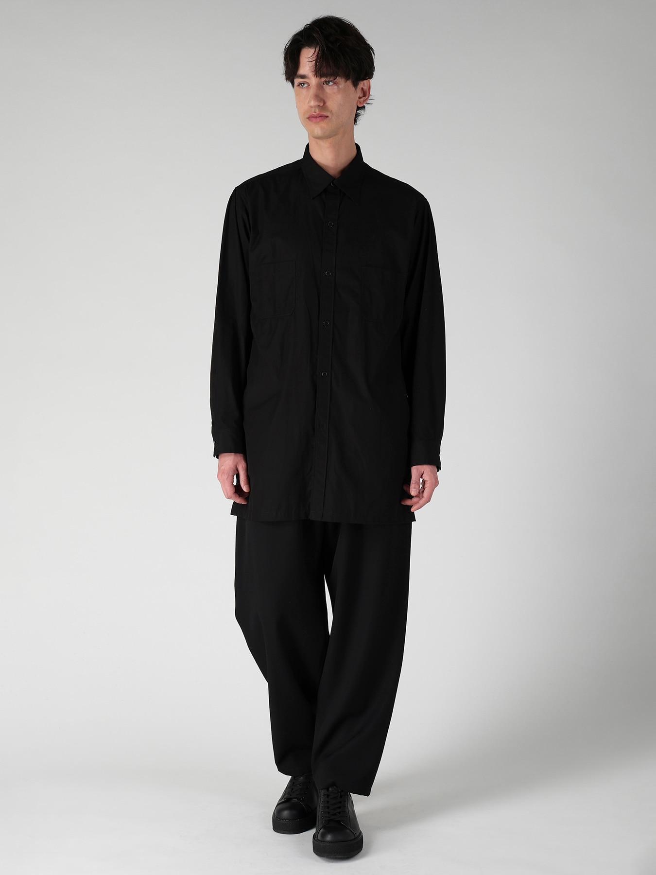 CHAIN STITCH BROAD BACK SIDE OPEN GATHER BLOUSE