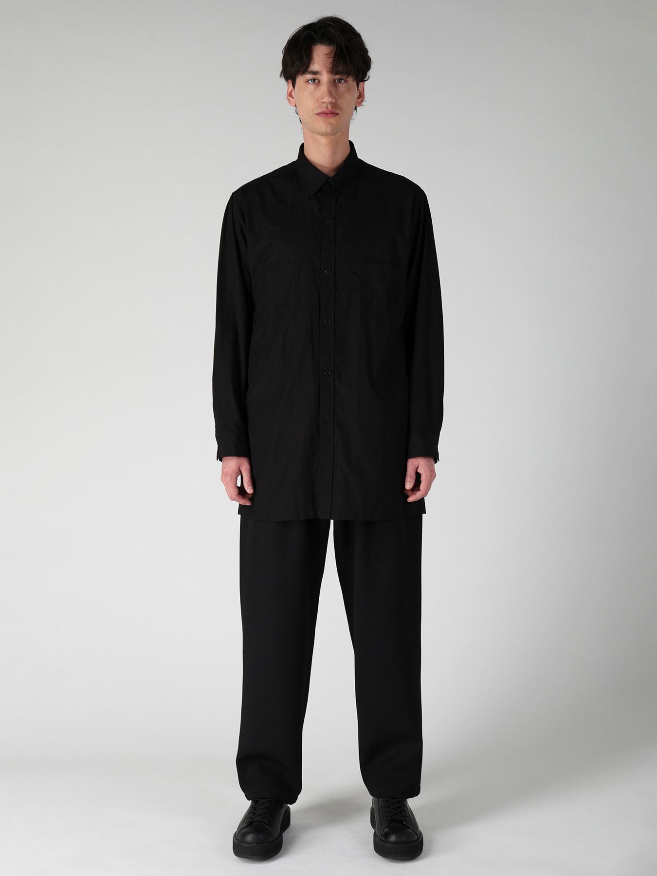 CHAIN STITCH BROAD BACK SIDE OPEN GATHER BLOUSE