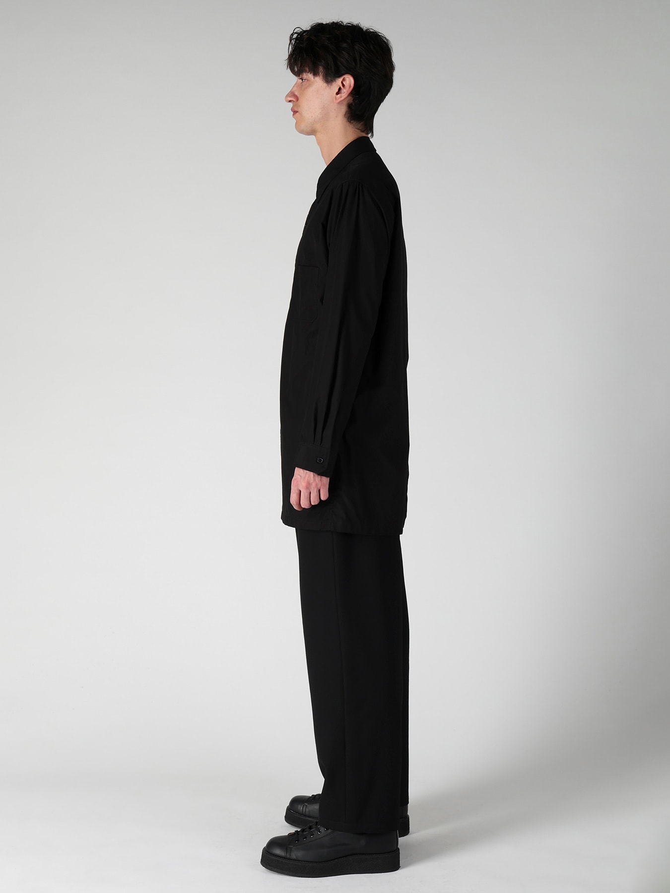 CHAIN STITCH BROAD BACK SIDE OPEN GATHER BLOUSE