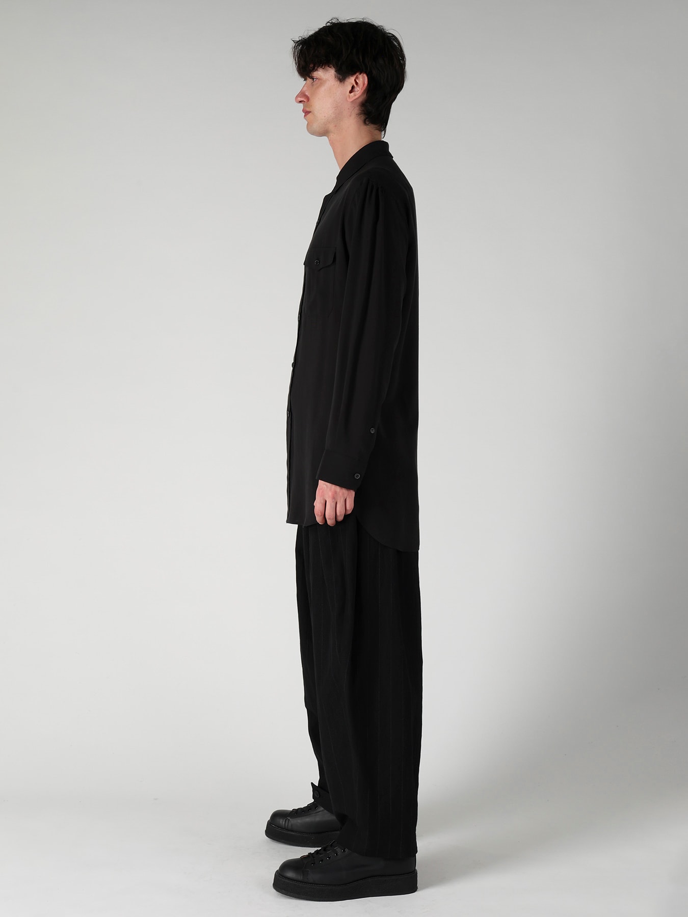 CELLULOSE LAWN TRIPLE COLLAR BLOUSE
