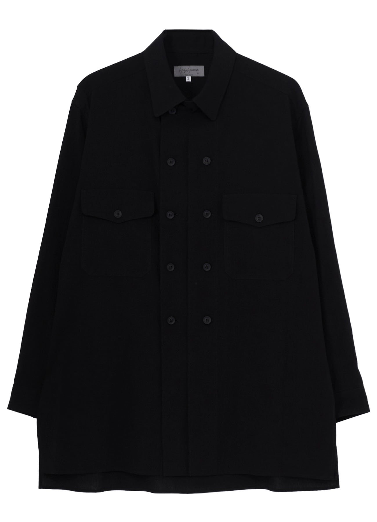 ORGANIC CALICO DOUBLE FRONT MILITARY BLOUSE