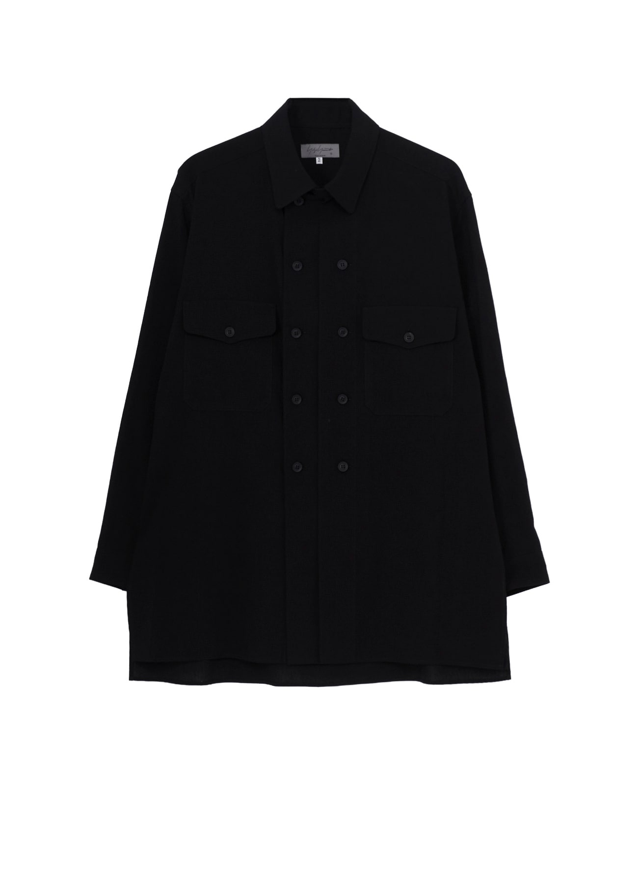 ORGANIC CALICO DOUBLE FRONT MILITARY BLOUSE