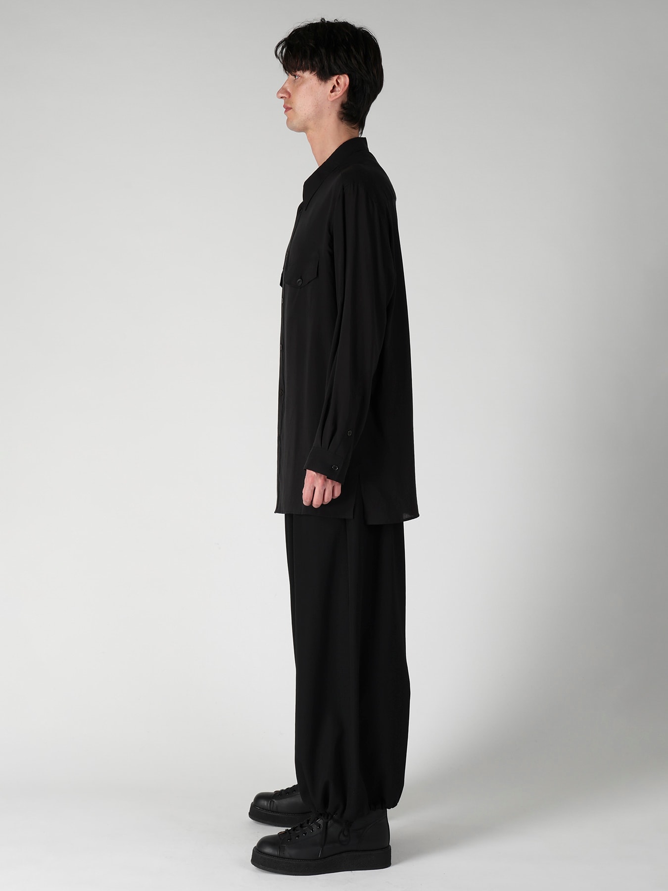 CELLULOSE LAWN CHEST PANEL POCKET BLOUSE