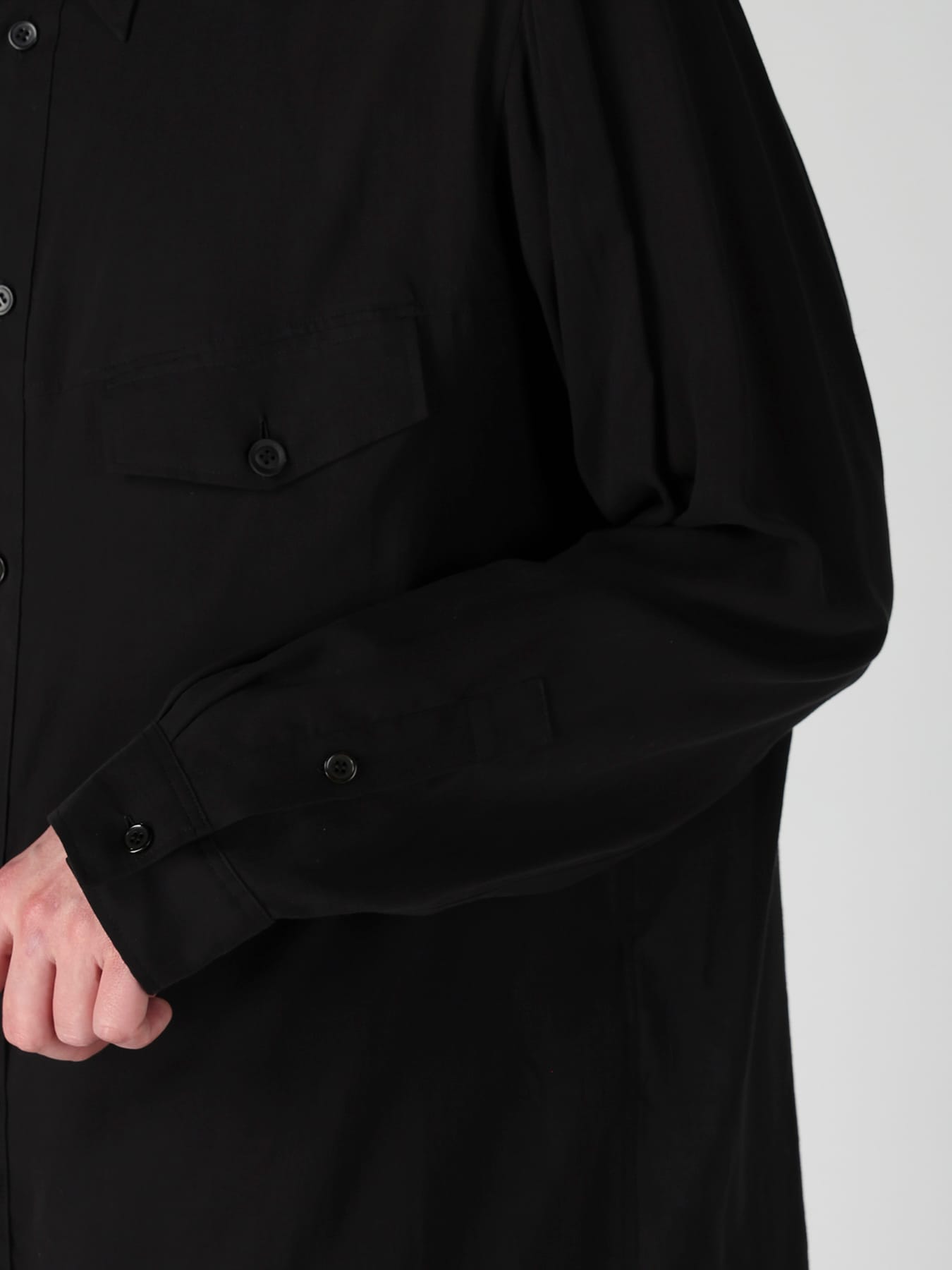 CELLULOSE LAWN CHEST PANEL POCKET BLOUSE