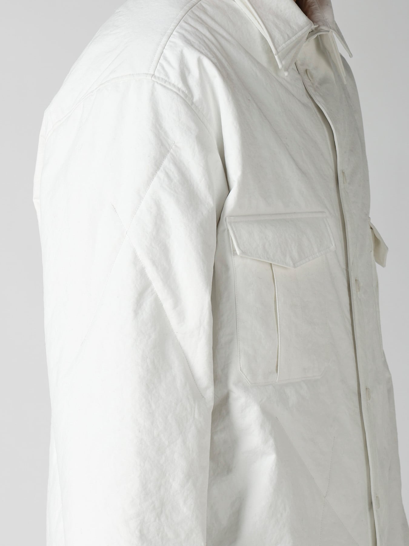 3LAYER PIECE DYED PADDED TRIPLE COLLAR BLOUSE