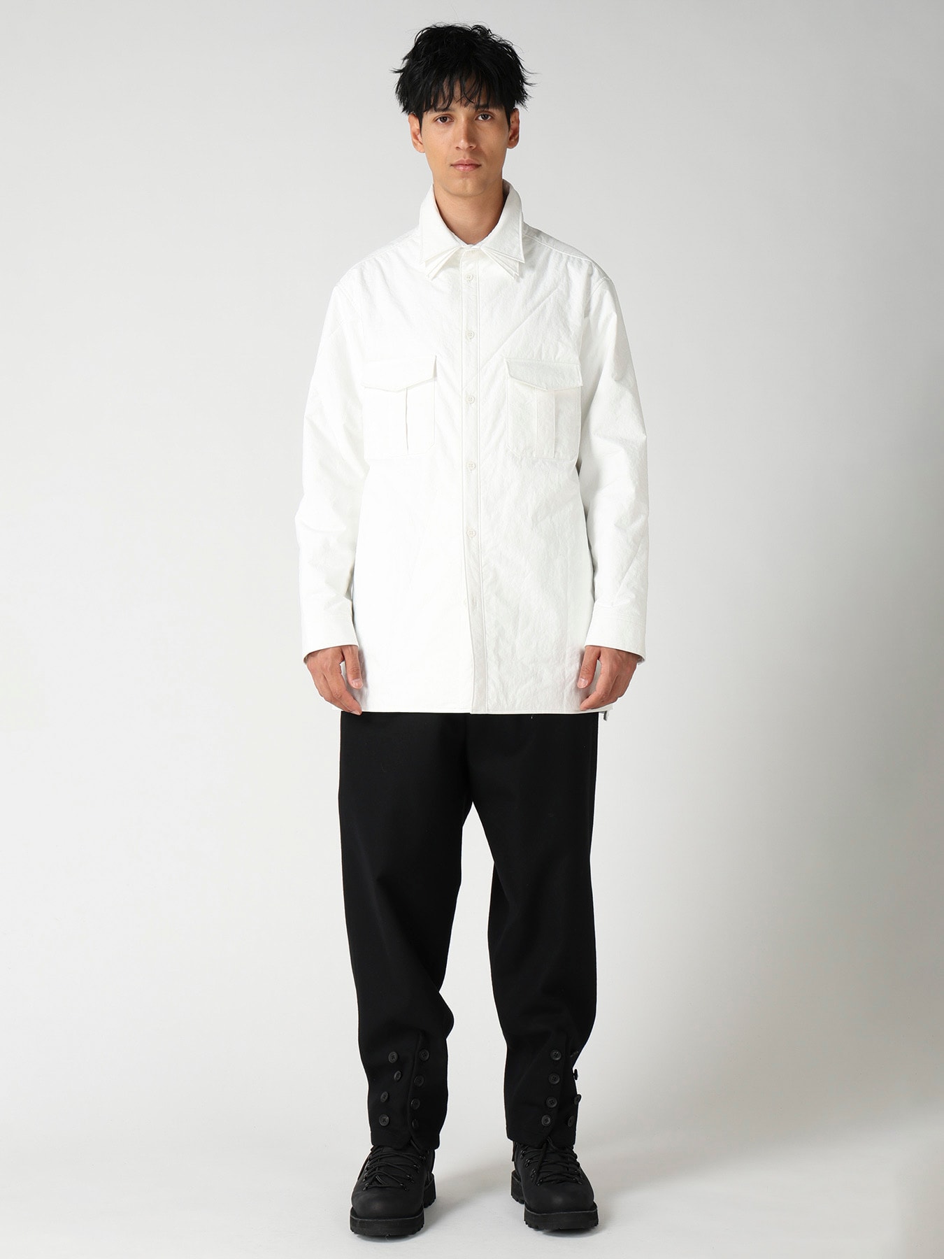 3LAYER PIECE DYED PADDED TRIPLE COLLAR BLOUSE