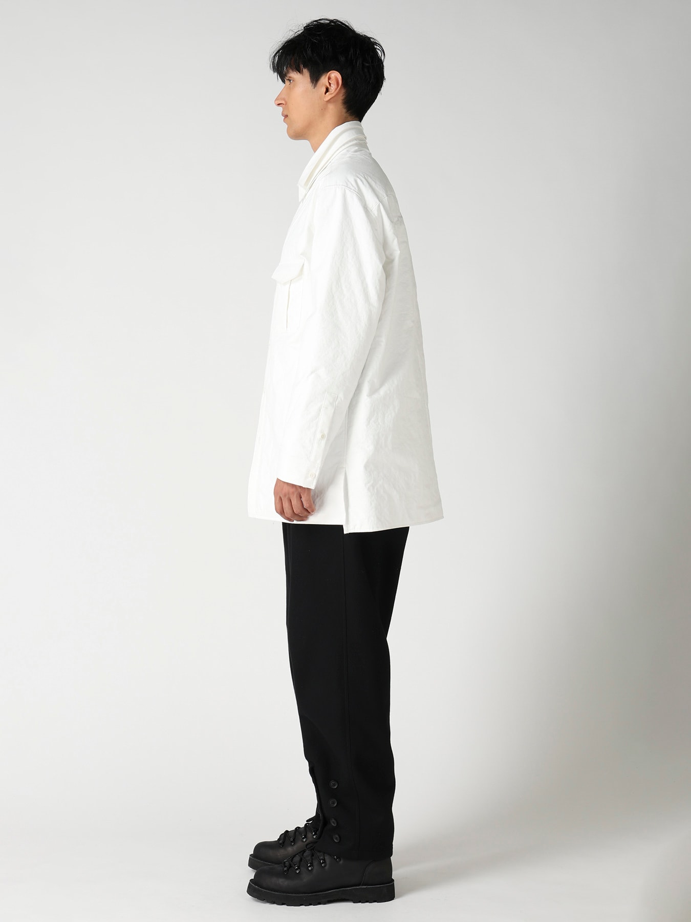 3LAYER PIECE DYED PADDED TRIPLE COLLAR BLOUSE