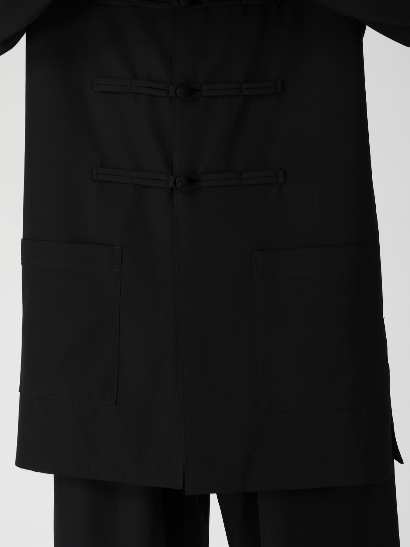 WOOL GABARDINE CHINA BUTTON BLOUSE