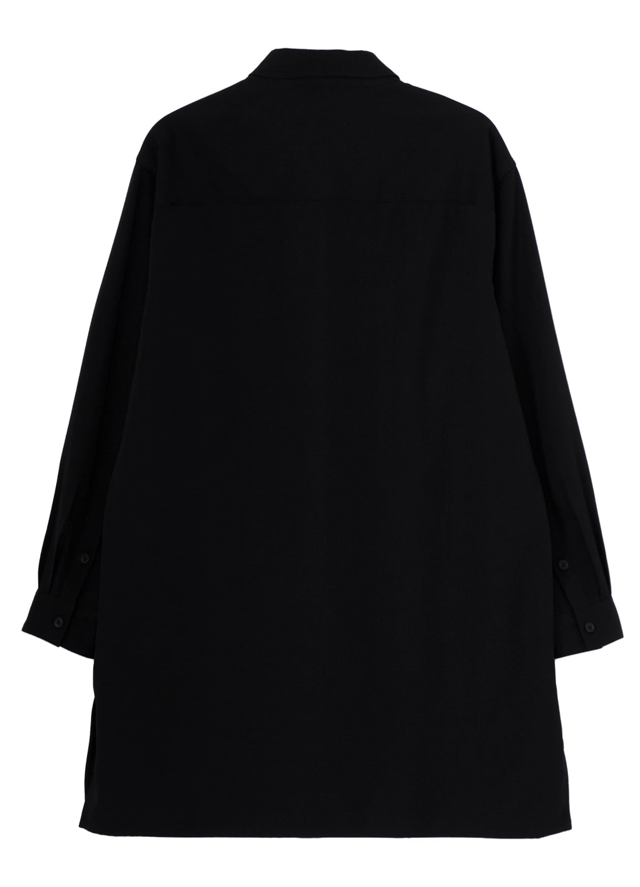 WOOL GABARDINE CHINA BUTTON BLOUSE