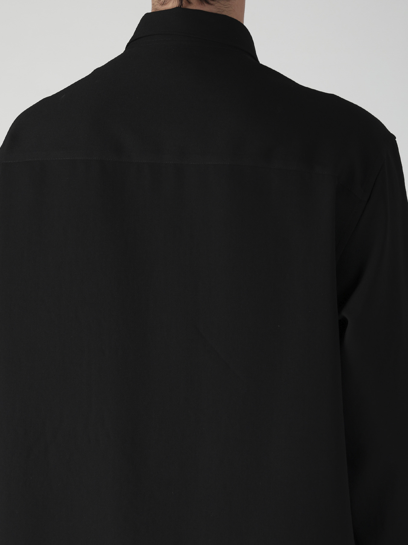 WOOL GABARDINE CHINA BUTTON BLOUSE