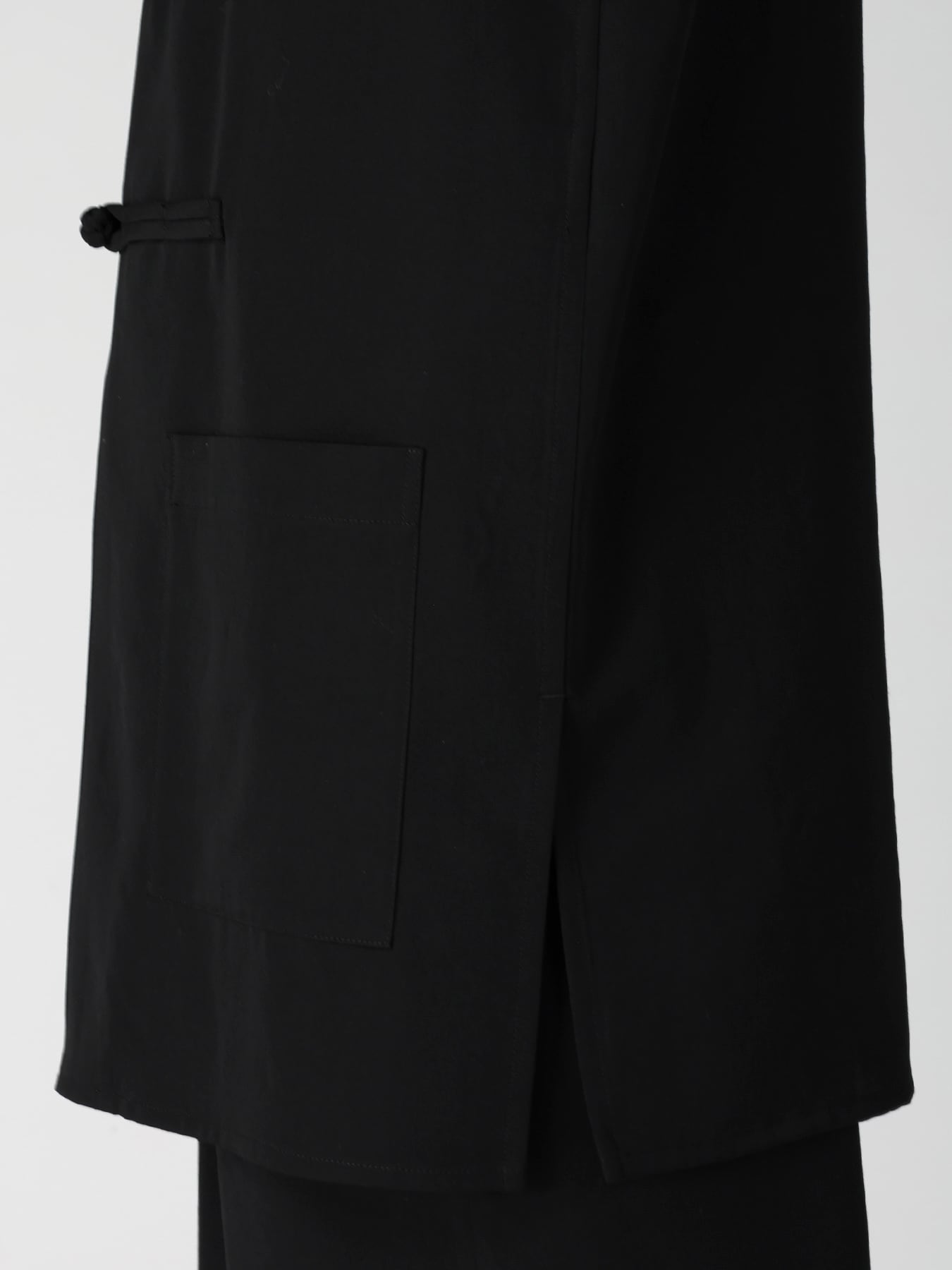WOOL GABARDINE CHINA BUTTON BLOUSE