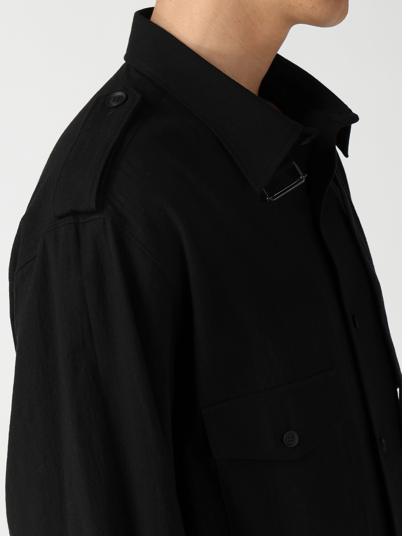 ORGANIC CALICO COLLAR TAB BLOUSE