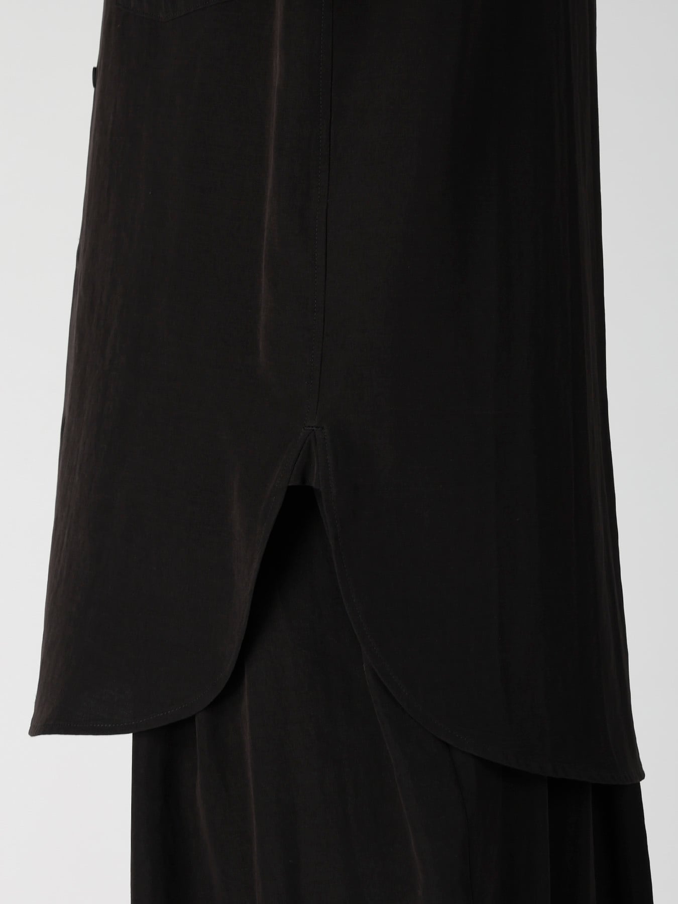 TA SLUB DE CHINE COLLAR TAB BLOUSE