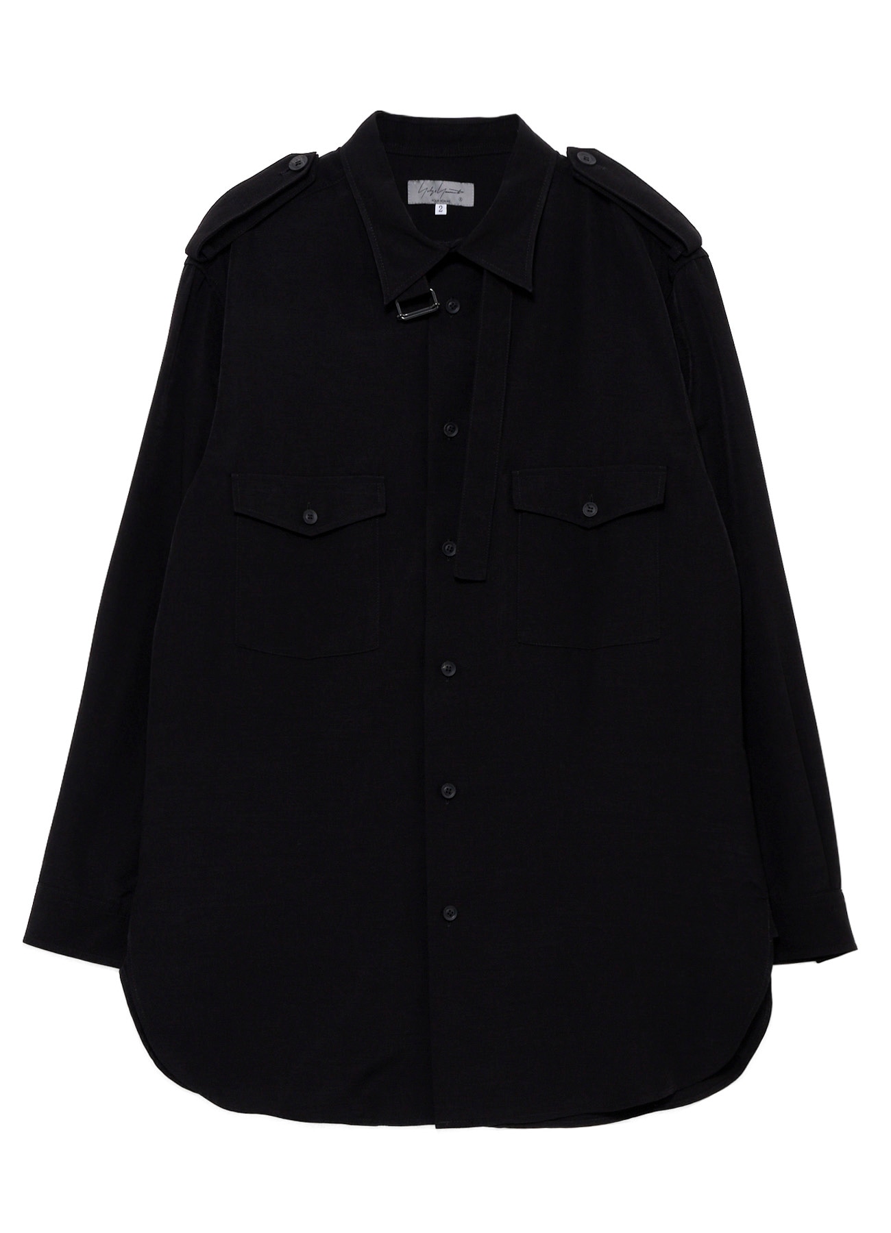 TA SLUB DE CHINE COLLAR TAB BLOUSE