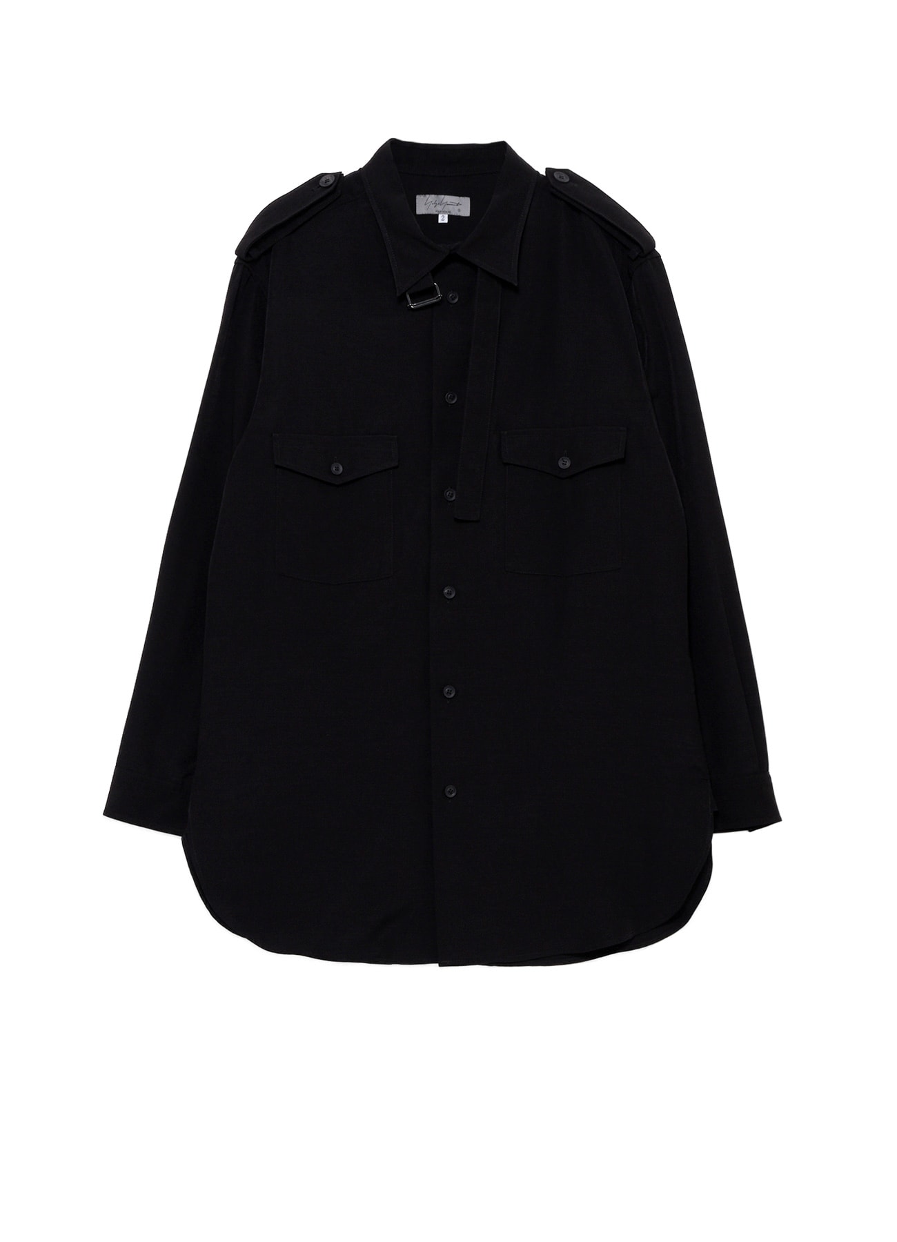 TA SLUB DE CHINE COLLAR TAB BLOUSE