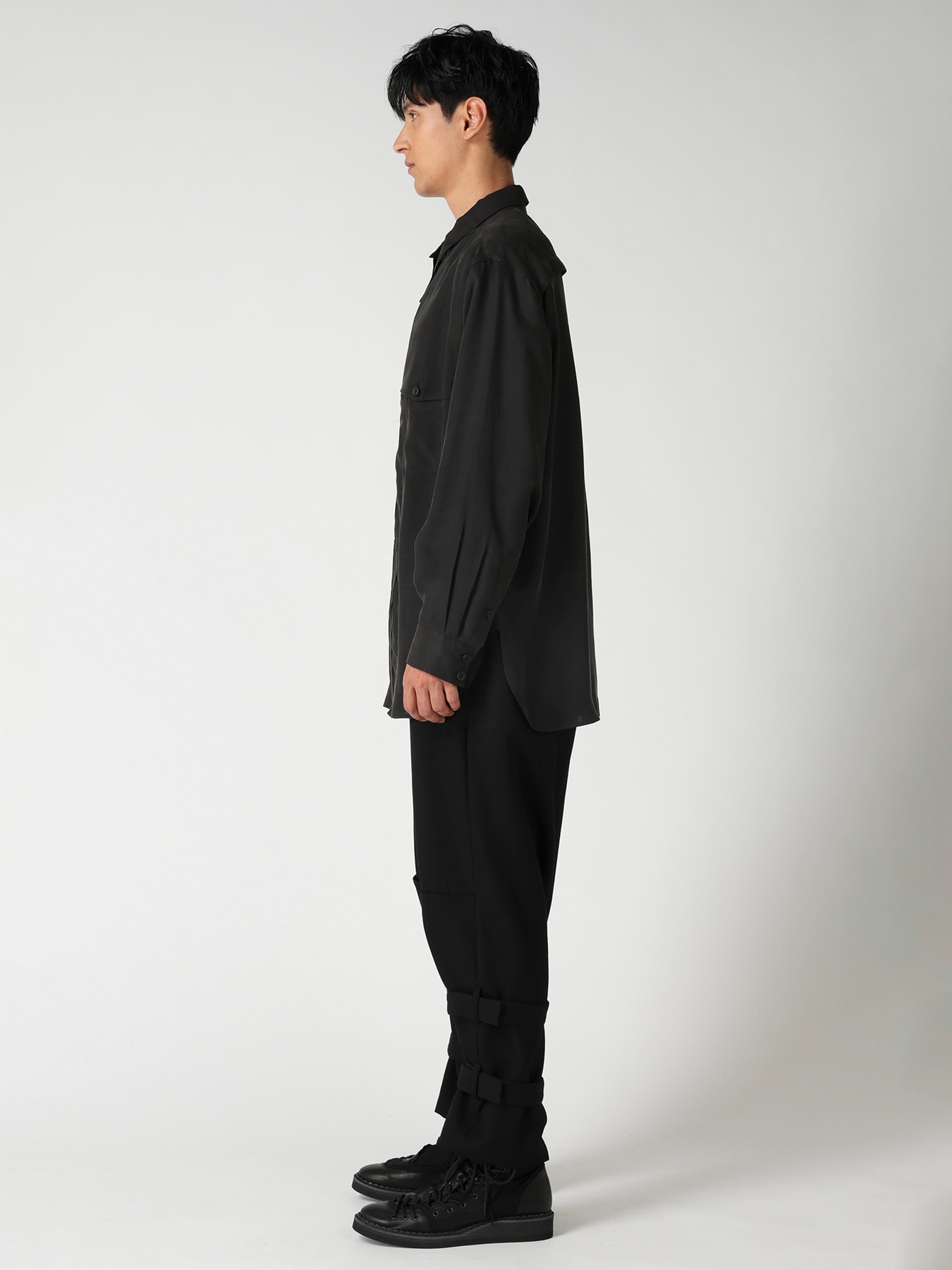 PIGMENT DYE TWILL CHEST DETAIL BLOUSE
