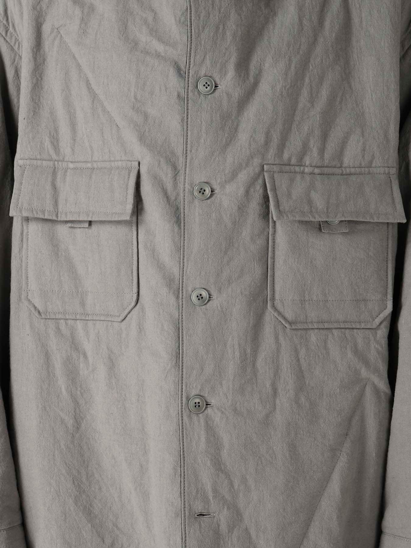 LI/C GREY CANVAS PADDED BLOUSE BLOUSON