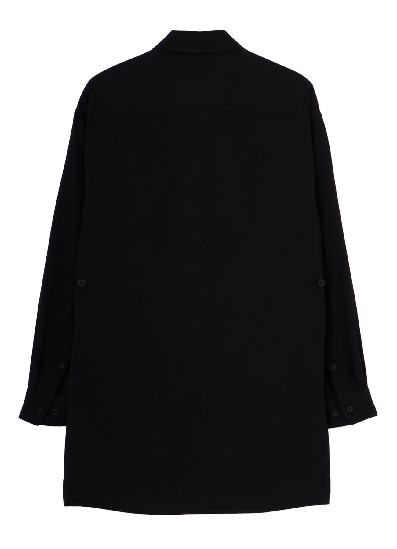 WOOL GABARDINE VEST LAYERED BLOUSE
