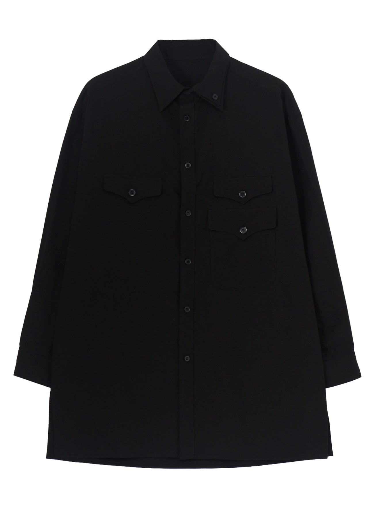 COTTON BROAD 3 FLAP ASYMMETRY BLOUSE