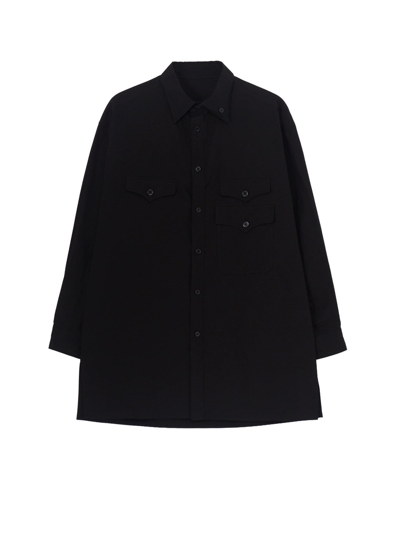 COTTON BROAD 3 FLAP ASYMMETRY BLOUSE