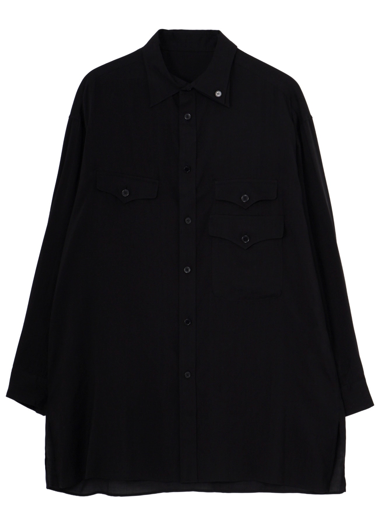 CELLULOSE LAWN 3 FLAP ASYMMETRY BLOUSE