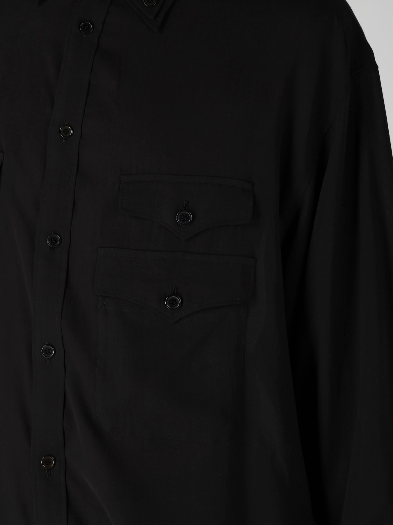 CELLULOSE LAWN 3 FLAP ASYMMETRY BLOUSE
