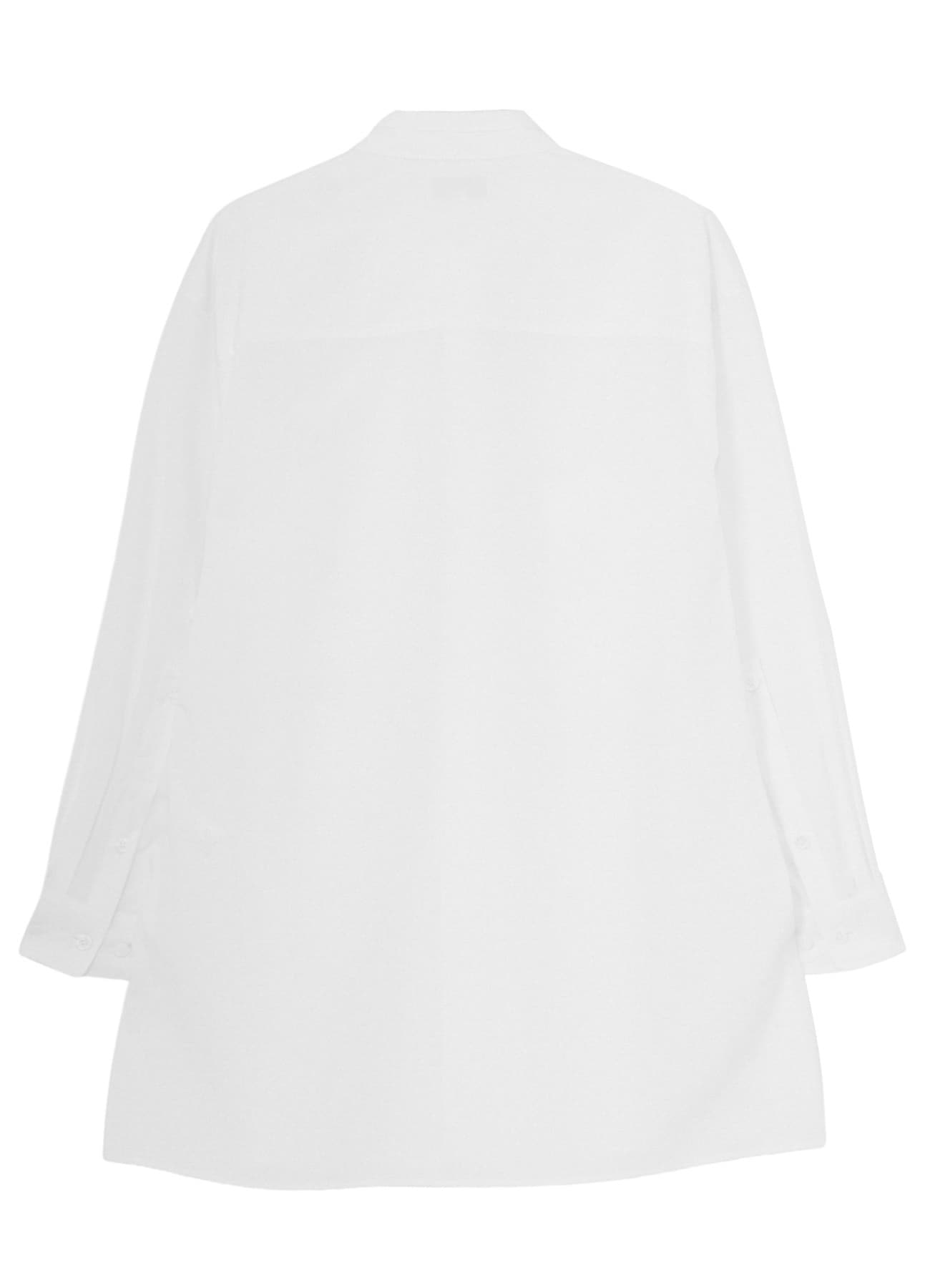 COTTON BROAD PEN POCKET DOUBLE COLLAR BLOUSE