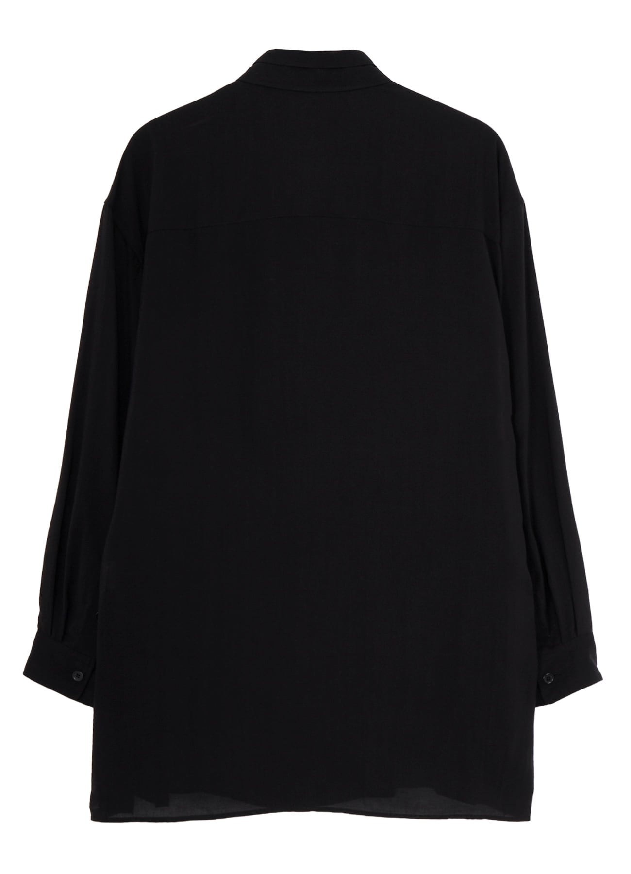 CELLULOSE LAWN PEN POCKET DOUBLE COLLAR BLOUSE