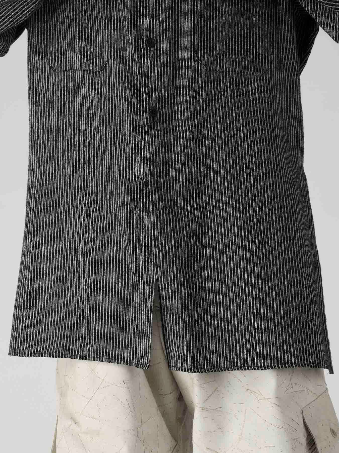 L R MELANGE ST STRIPE BLOUSE