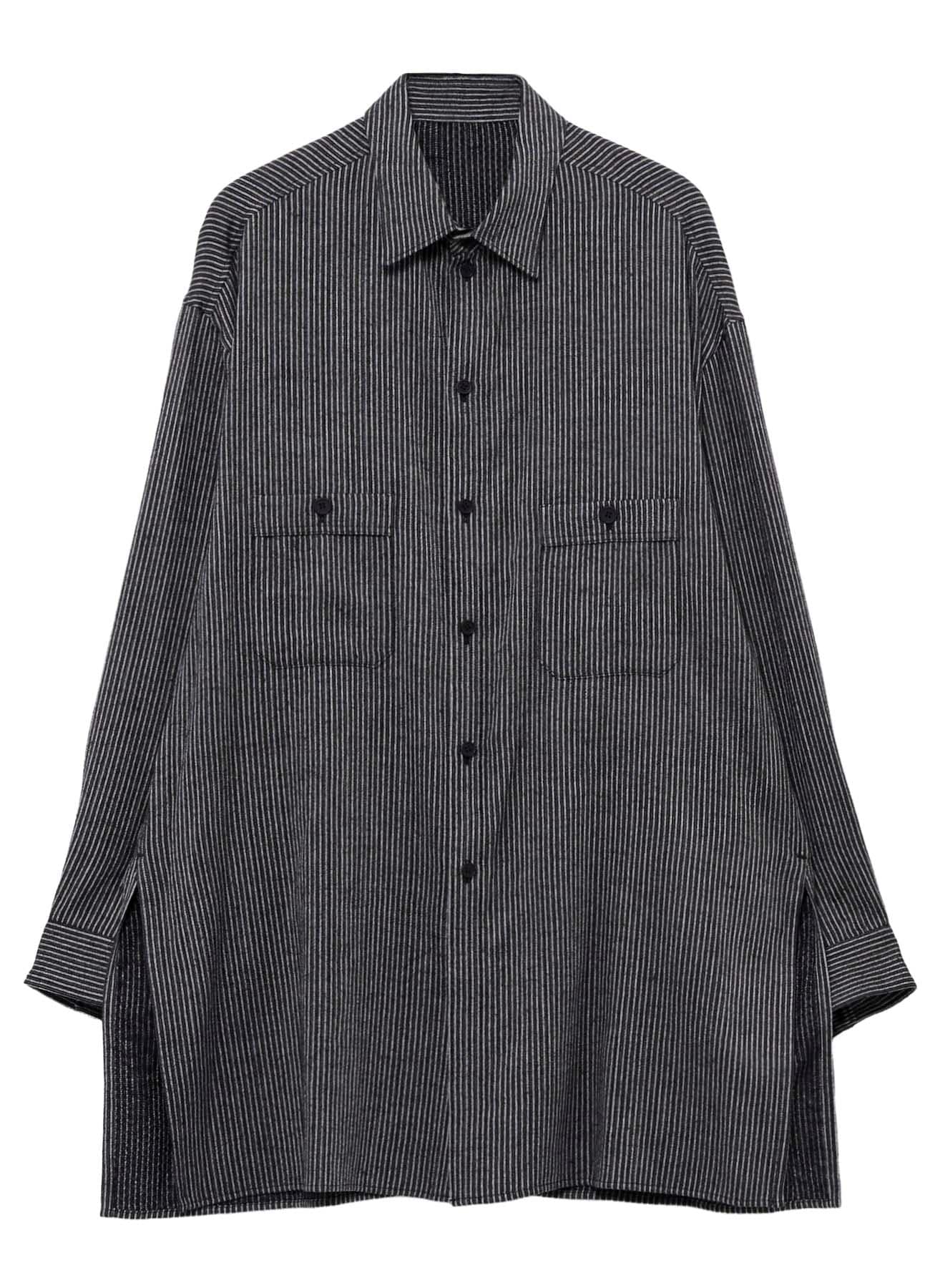 L R MELANGE ST STRIPE BLOUSE