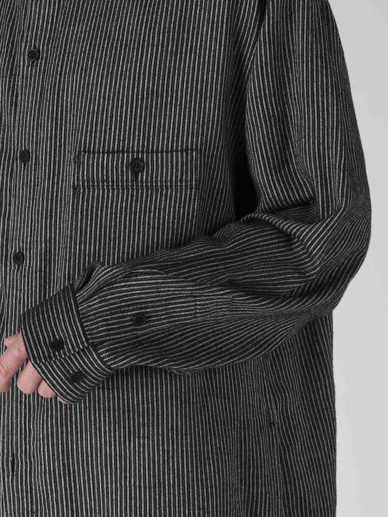 L R MELANGE ST STRIPE BLOUSE