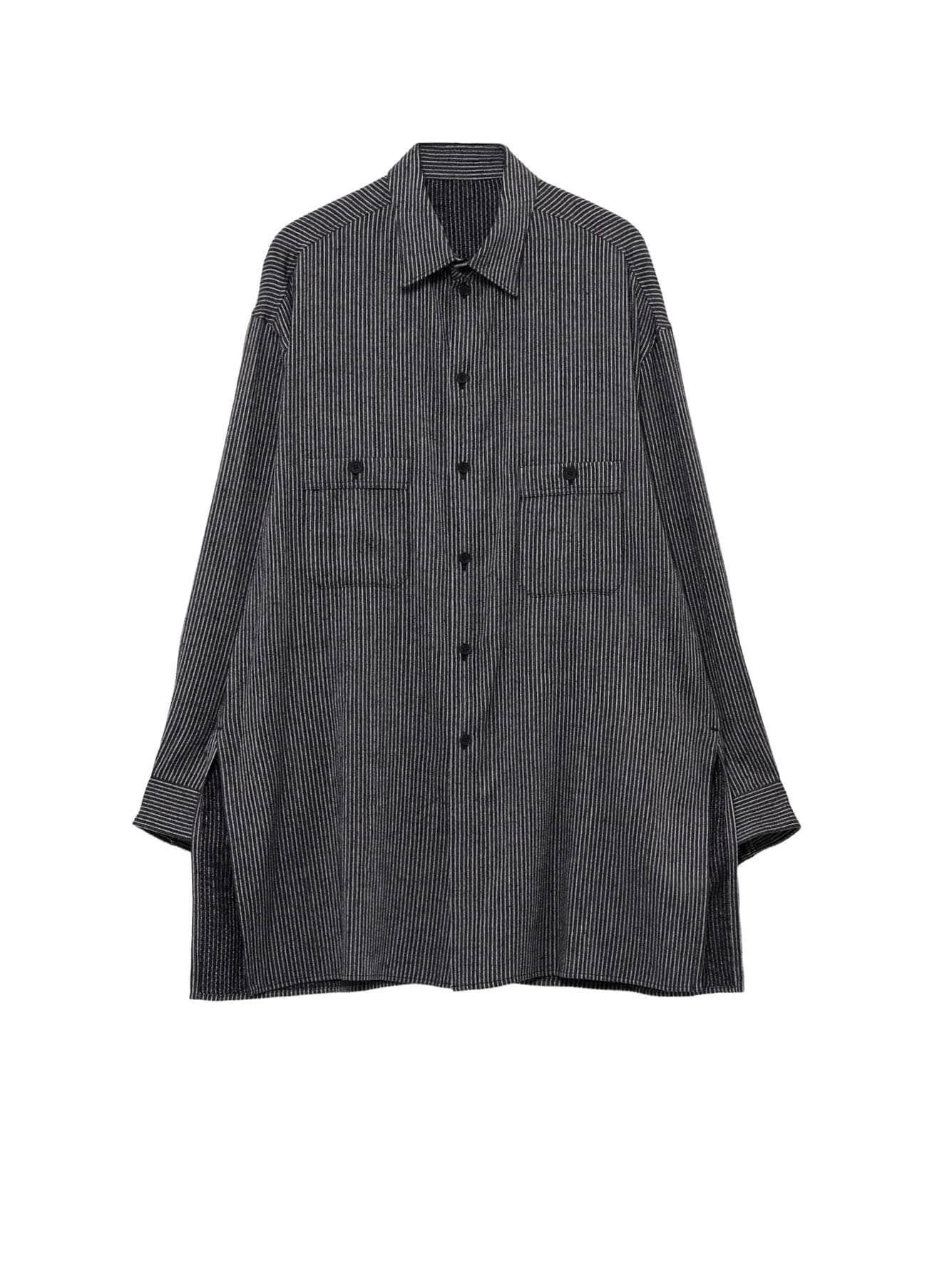 L R MELANGE ST STRIPE BLOUSE