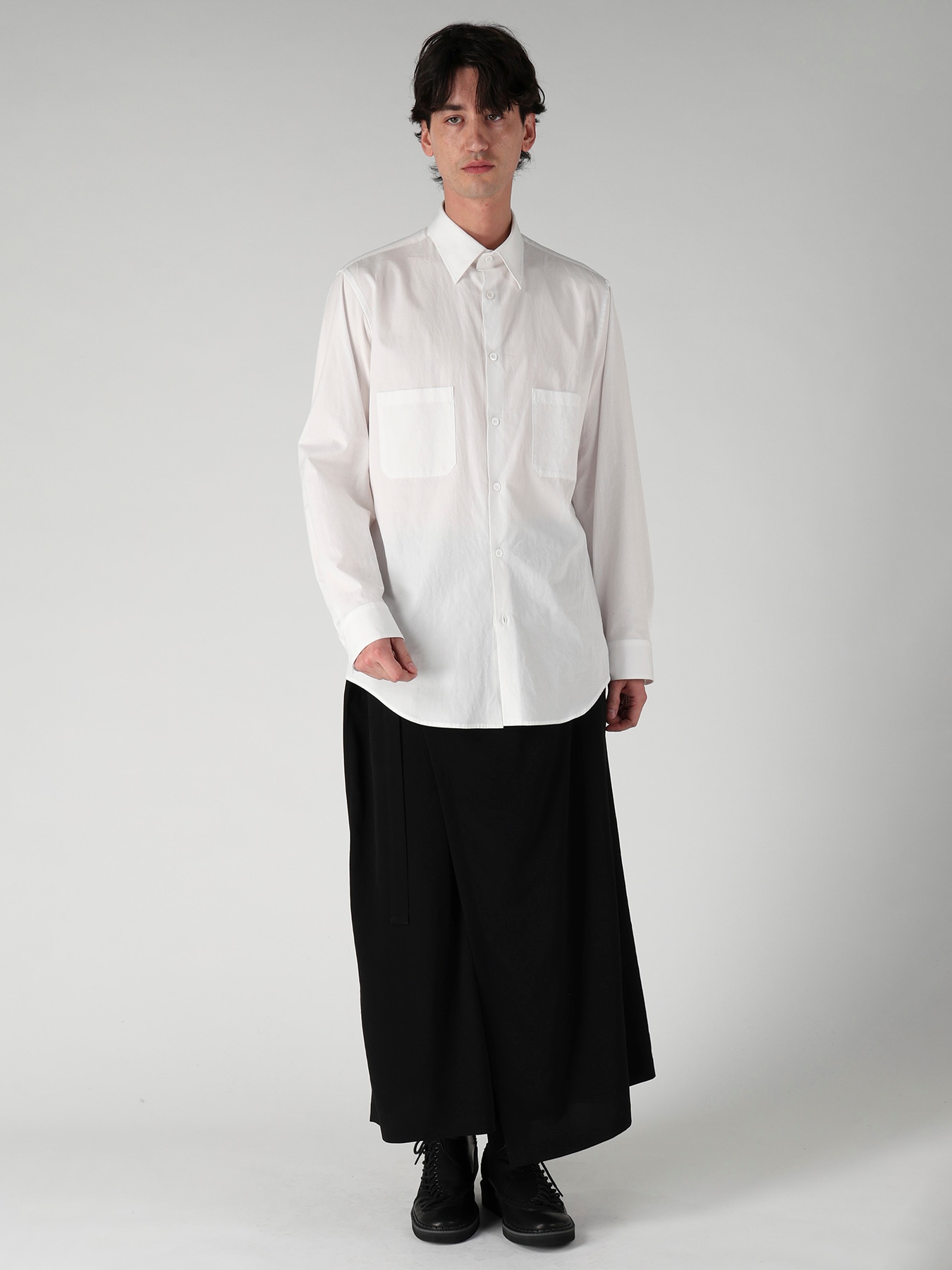 COTTON BROAD DOUBLE POCKET SHIRT