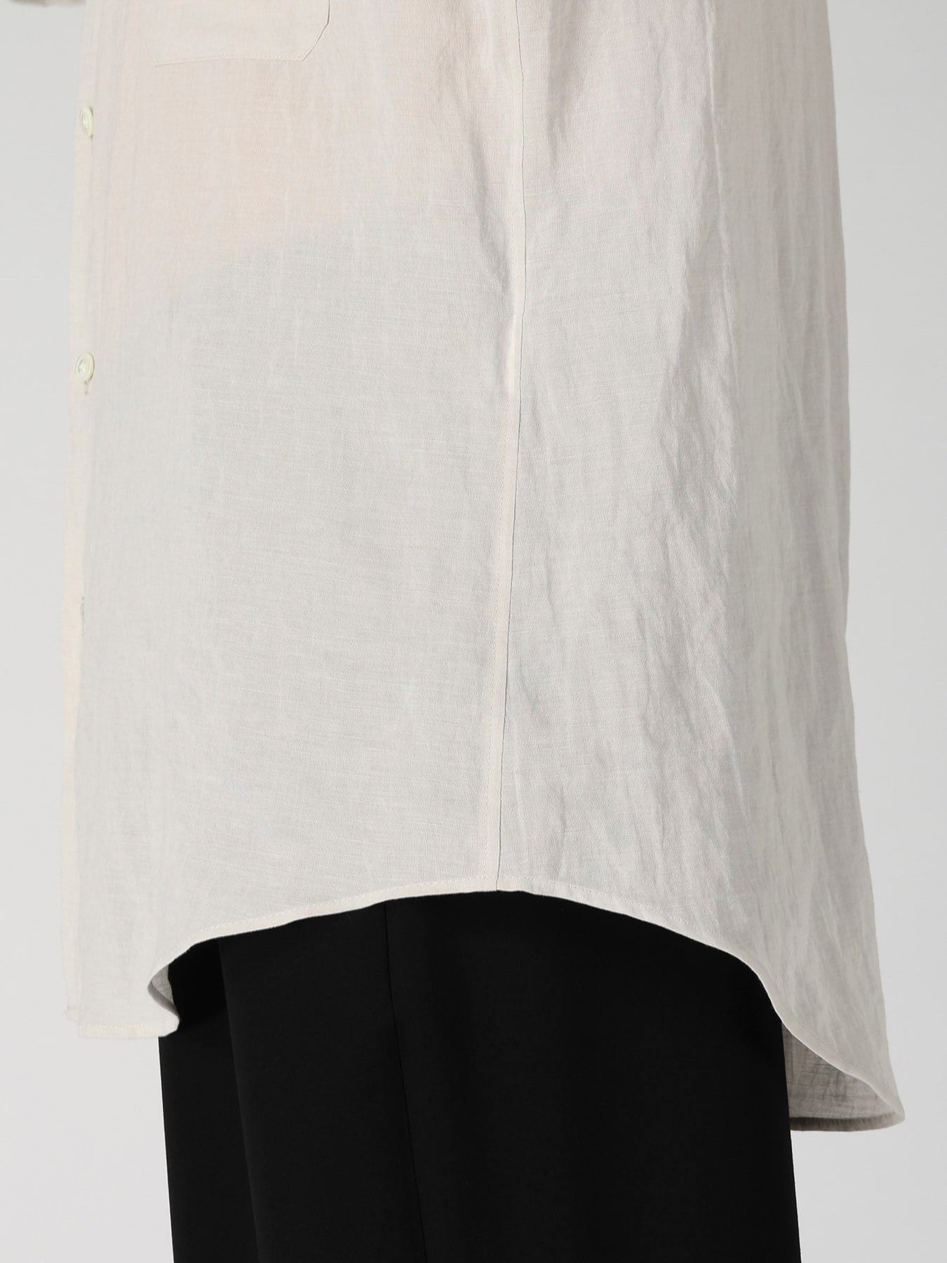 COTTON LINEN CLOTH DOUBLE COLLAR SHIRT