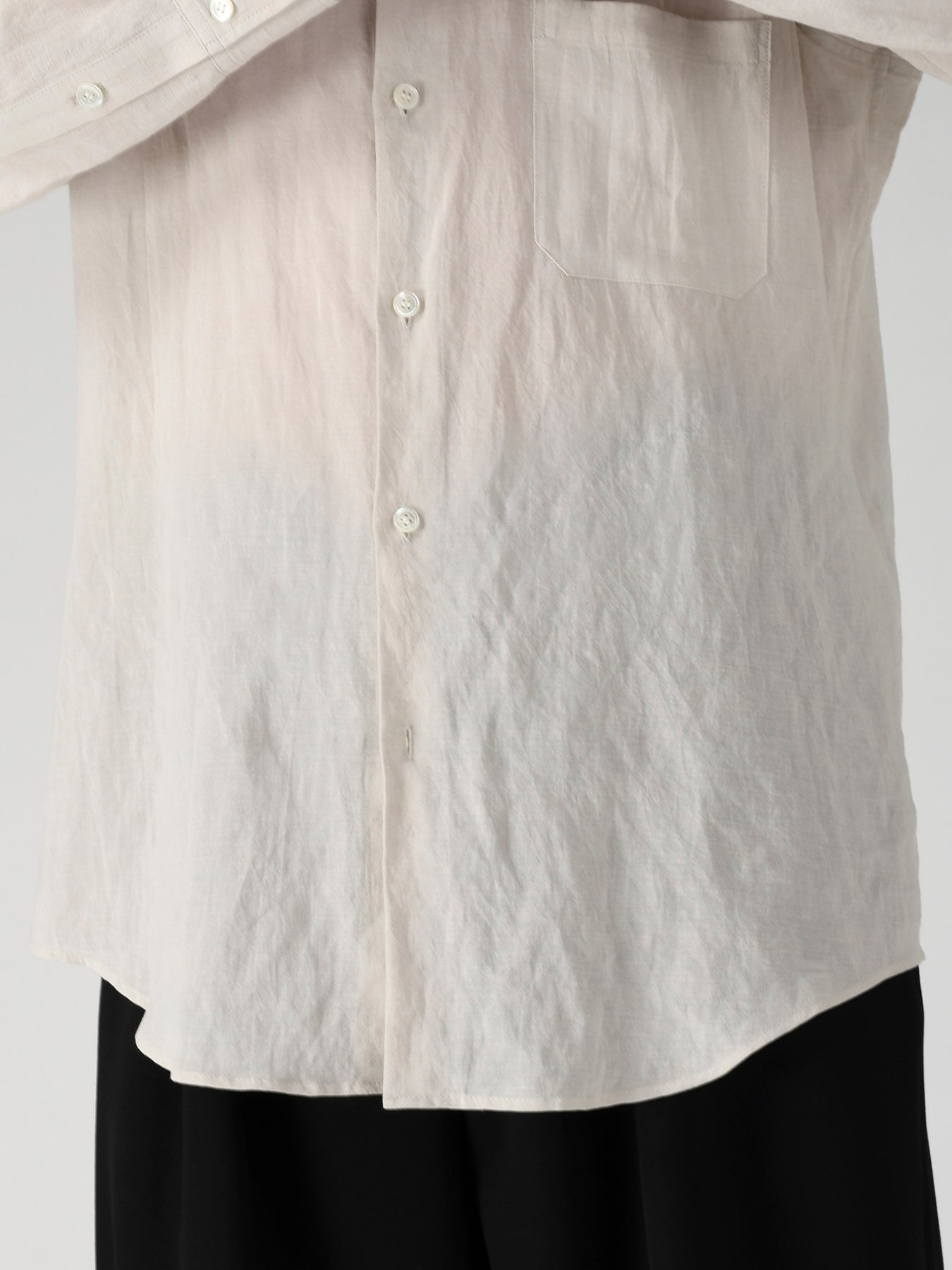 COTTON LINEN CLOTH DOUBLE COLLAR SHIRT