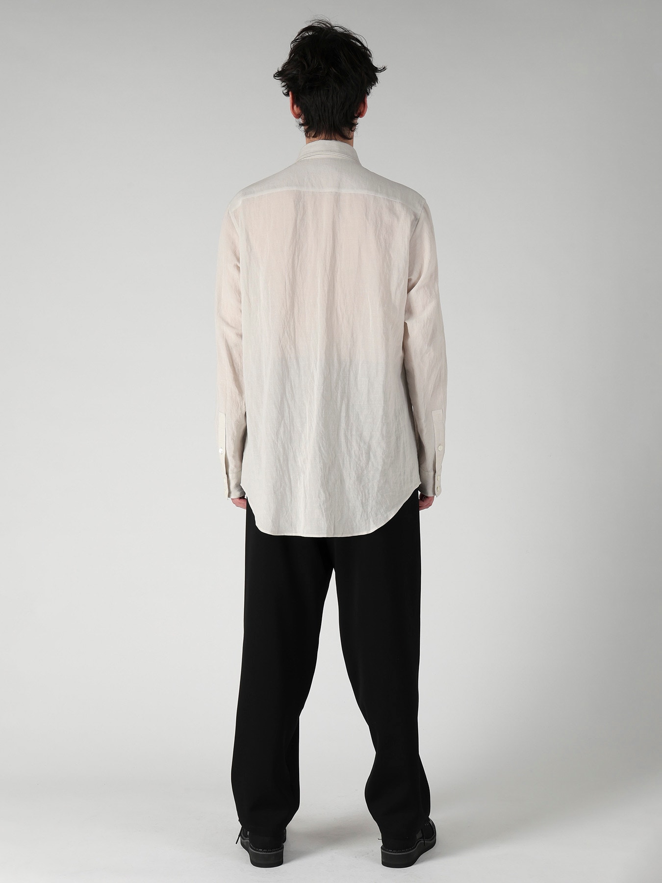 COTTON LINEN CLOTH DOUBLE COLLAR SHIRT